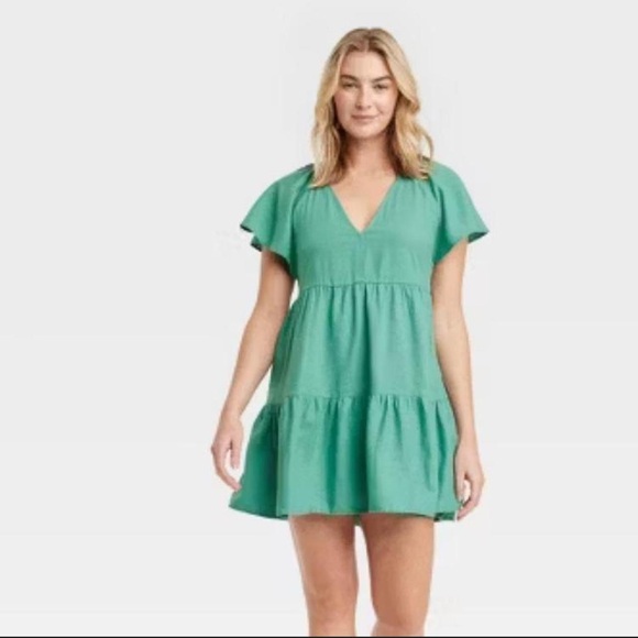 Universal Thread Dresses & Skirts - Universal Thread Tiered Pocket Dress XXL Linen Blend